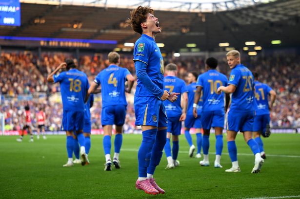 Kyogo Furuhashi of Birmingham City celebrates