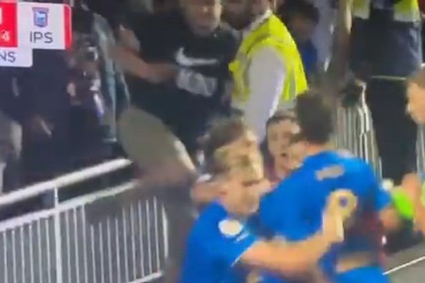 screenshot of Birmingham vs Ipswich game 