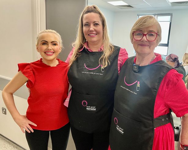 Look Good Feel Better volunteers Brookelynne Moffett, Michelle Kerr and Janet Houston Potts