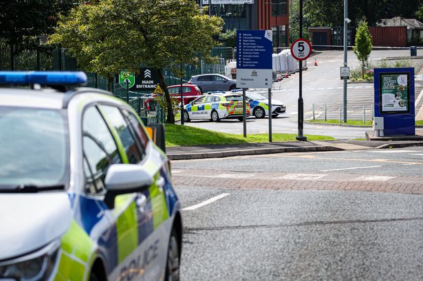Police at the scene on Sunday