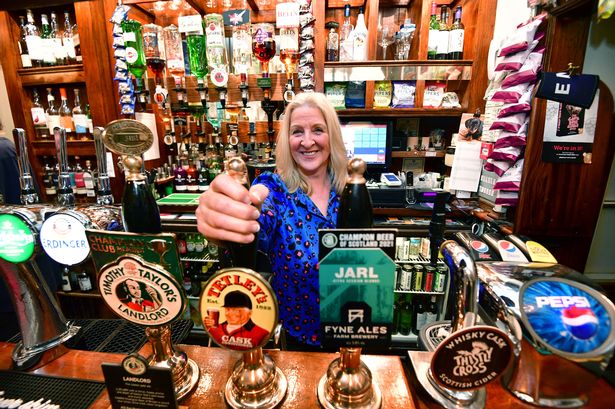 Carol Ross, landlady of the Roscoe Head Pub on Roscoe Street, Liverpool