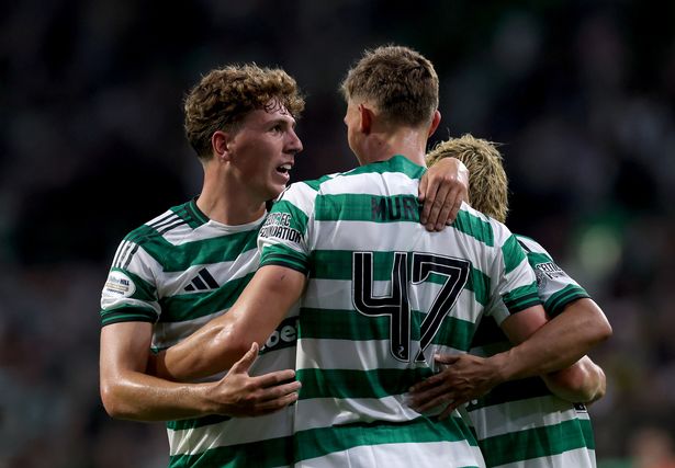 Arne Engels celebrates with Dane Murray