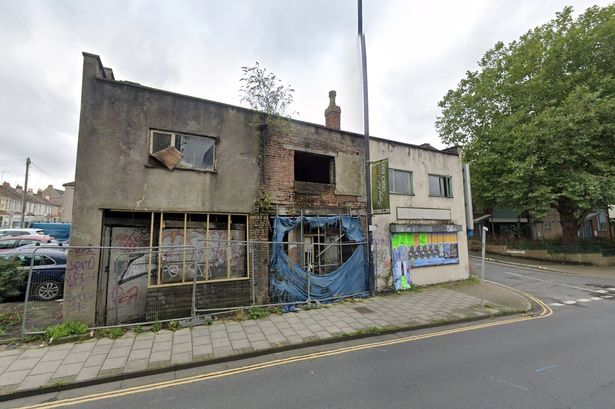 The derelict buildings on Church Road