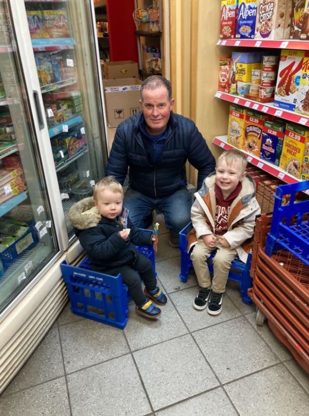 Colin Rimmer and his grandsons Samuel and Arthur