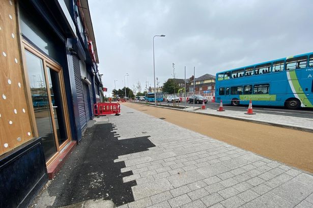 The current state of road works around Conway Street