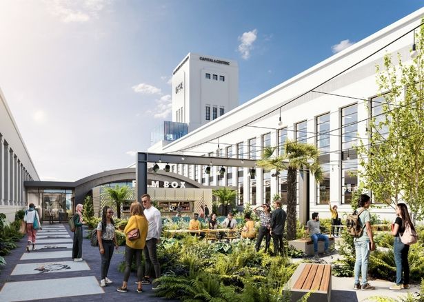 A CGI showing how the transformed Littlewoods building could look