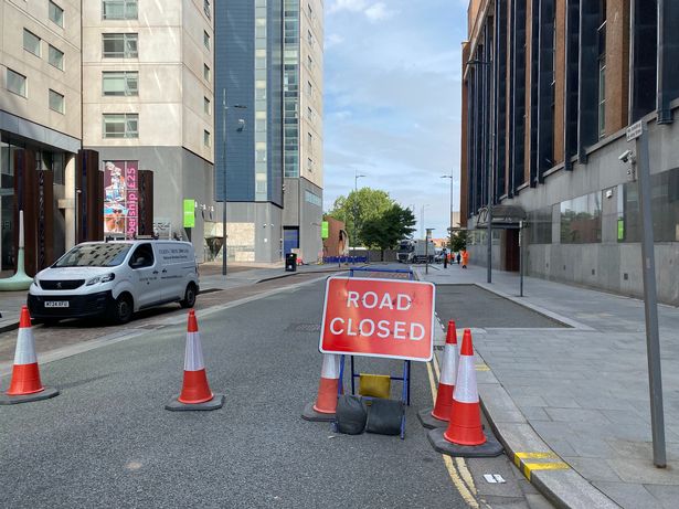 A section of the road remains closed to traffic