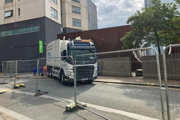 The 'Connections – Face of Liverpool' statue has led to the closure of Old Hall Street