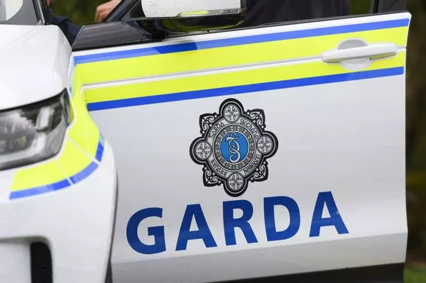 Garda car with Garda Siochana logo seen in Enniskerry village. 