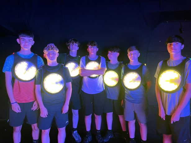 Each player wears a specially-designed Pac-Vest