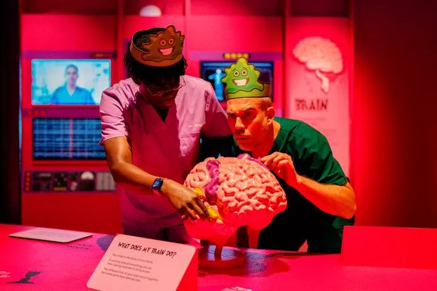 Dr Ronx and Dr Xand launching Operation Ouch! Brains, Bogies and You