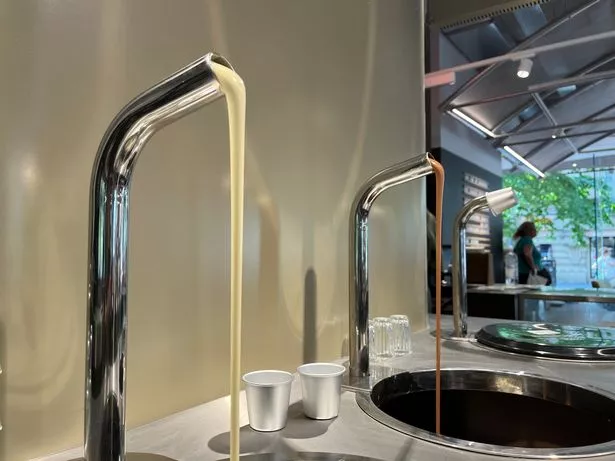 Molten chocolate on tap 