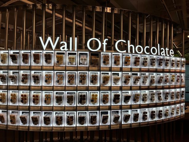 The Wall of Chocolate where you can choose from more than 100 house-crafted chocolates in packs of six or by the block