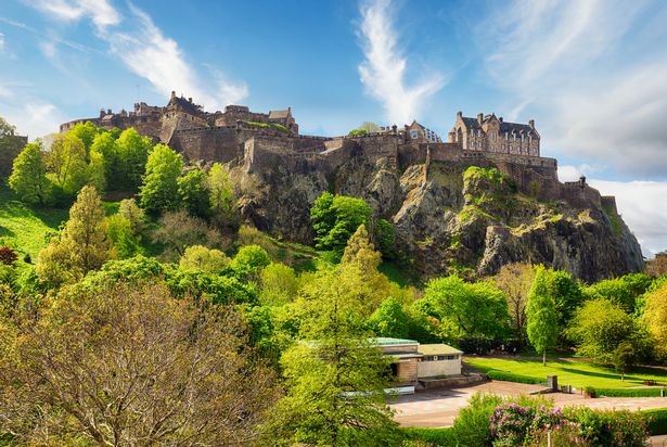 Edinburgh Castle on hill