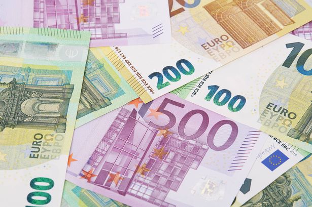 Euro banknotes as a background