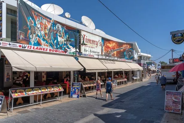 A quiet street in Faliraki