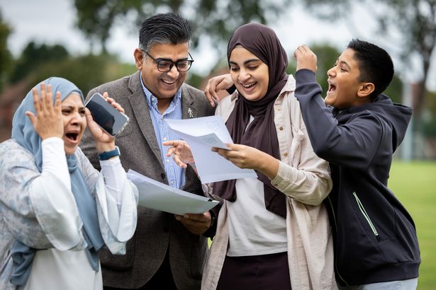 Mariam Siddiqui and family at Withington Girls' School in Manchester