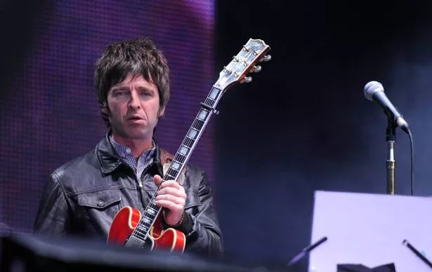 Noel Gallagher during the Oasis show at Murrayfield Stadium in Edinburgh in June 2009.