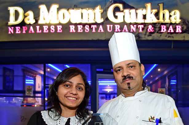 Geeta Bhandari with husband Laxman at Da Mount Gurkha restaurant in Waterloo