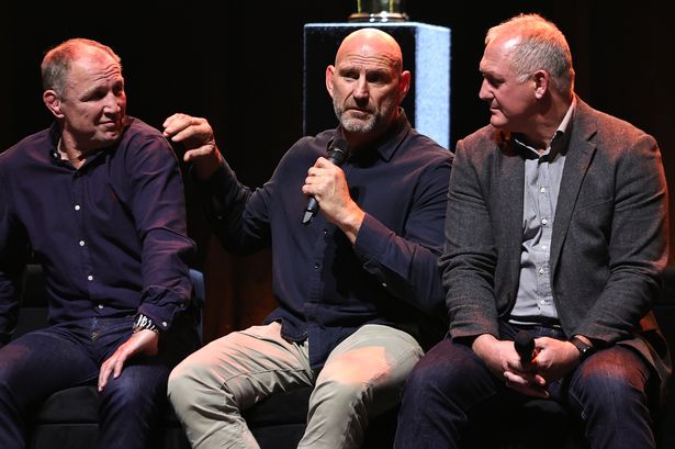 Dallaglio (centre) had an eventful rugby career on and off the pitch