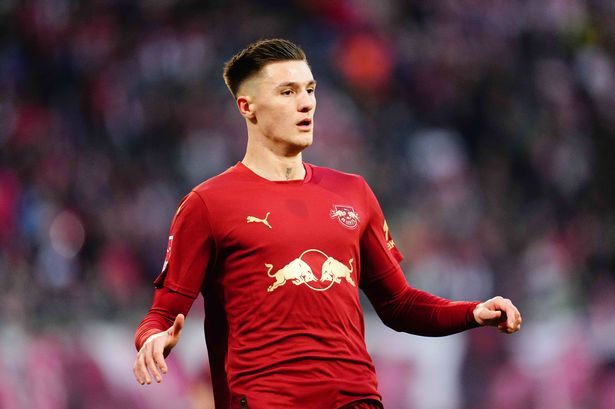 Benjamin Sesko of RB Leipzig is a top target for Manchester United
