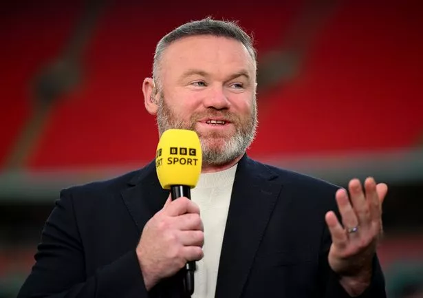 Wayne Rooney working as a pundit for BBC Sport