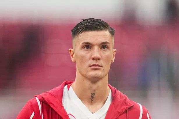 Benjamin Sesko in action for RB Leipzig.