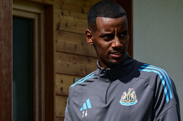 Alexander Isak during a training session