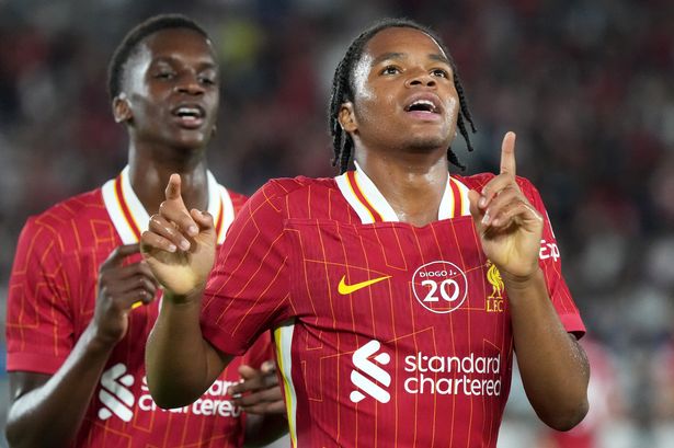 Liverpool youngsters Trey Nyoni (left) and Rio Ngumoha