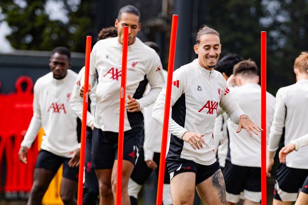 Kostas Tsimikas of Liverpool during a training session at AXA Training Centre 