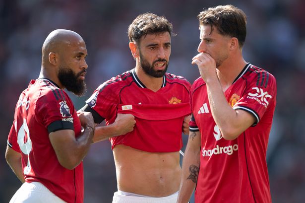 Ruben Amorim is hoping Bryan Mbeumo (L) and other new signings can add more goals to his Manchester United side