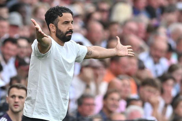 Amorim on the touchline at Craven Cottage