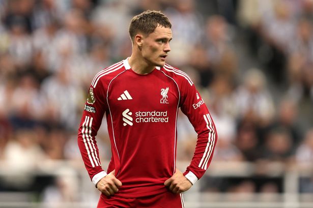 NEWCASTLE UPON TYNE, ENGLAND - AUGUST 25: Florian Wirtz of Liverpool looks on during the Premier League match between Newcastle United and Liverpool at St James' Park on August 25, 2025 in Newcastle upon Tyne, England. (Photo by George Wood/Getty Images)
