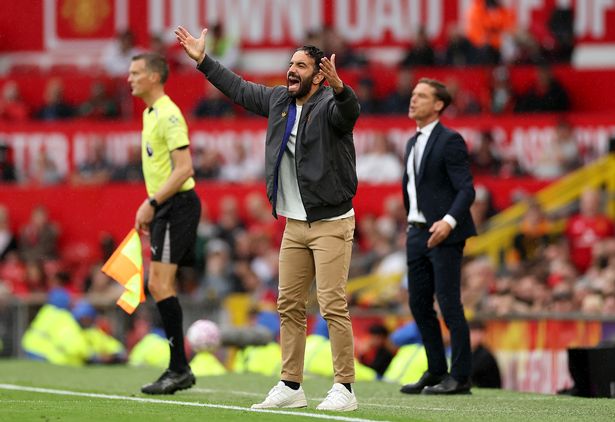 Ruben Amorim on the touchline during the clash with Burnley