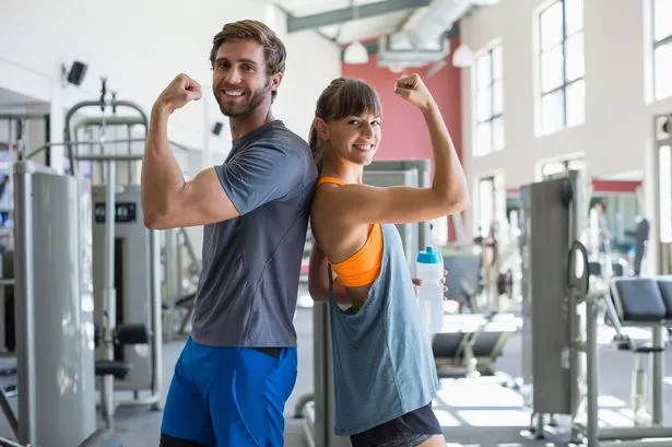 A couple in the gym