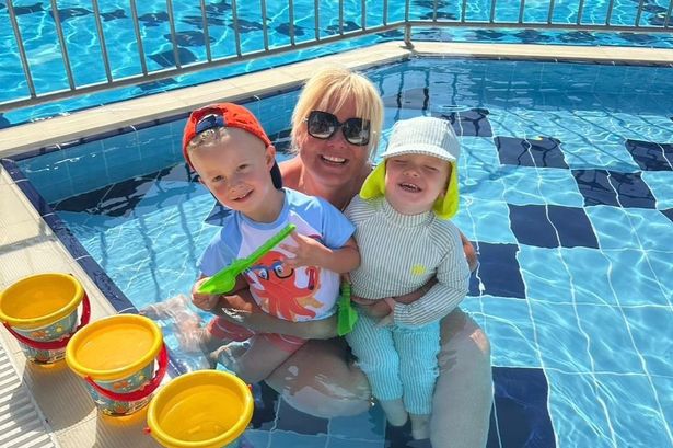 Gill Taylor-Scarth on holiday in Turkey with two of her grandchildren