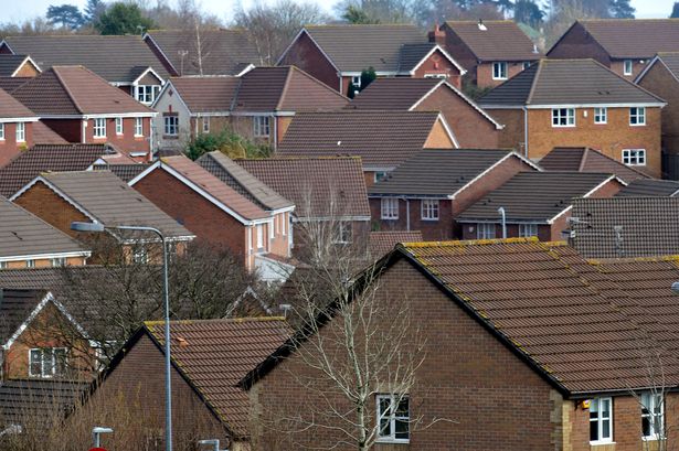 A general image showing lots of houses from the sky in Cardiff