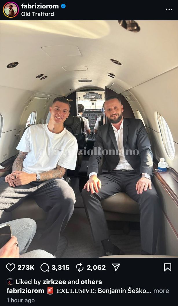 Joshua Zirkzee appeared to like a post of Benjamin Sesko on a private amid reports he was heading to Manchester to complete a move.