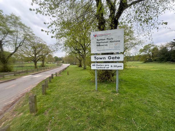 Town Gate at Sutton Park - one of five main entrances to the park where motorists can currently park for free - but that could soon all change if Birmingham City Council approves parking charges plans