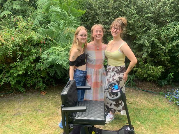 Jo with her daughters, Sally and Molly