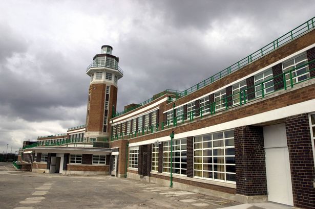 The old Speke Airport terminal building now converted to the Liverpool Marriott Hotel South, 00s