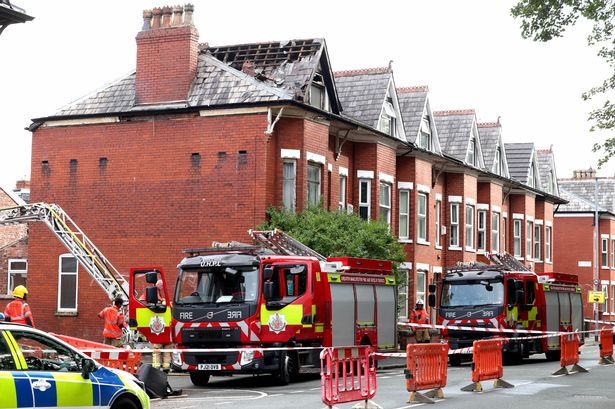 Crews at the scene on Platt Lane