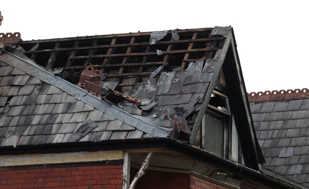 Damage caused to a house on Platt Lane following a fire