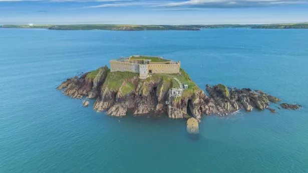 Thorne Island off the coast of Pembrokeshire includes the fort built in the 1850s and now Grade II* listed
