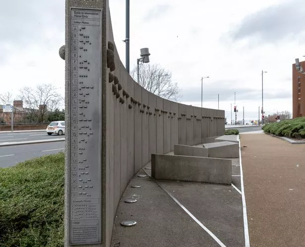 Morse Code installation on The Strand