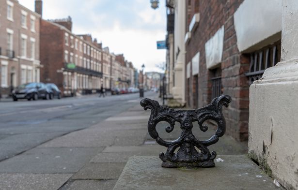 Foot scraper outside property on Rodney Street