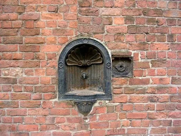 Princes Dock, Melly fountain  Bath Street/Gibraltar Row, on the outside of the Dock Wall