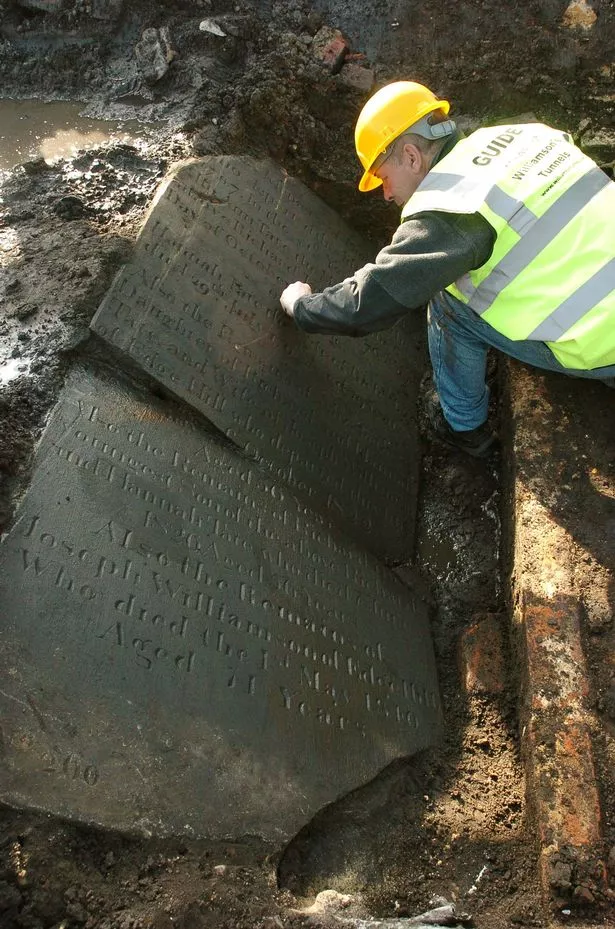 Joseph Williamson Grave unearthed on the Grosvenor Site 