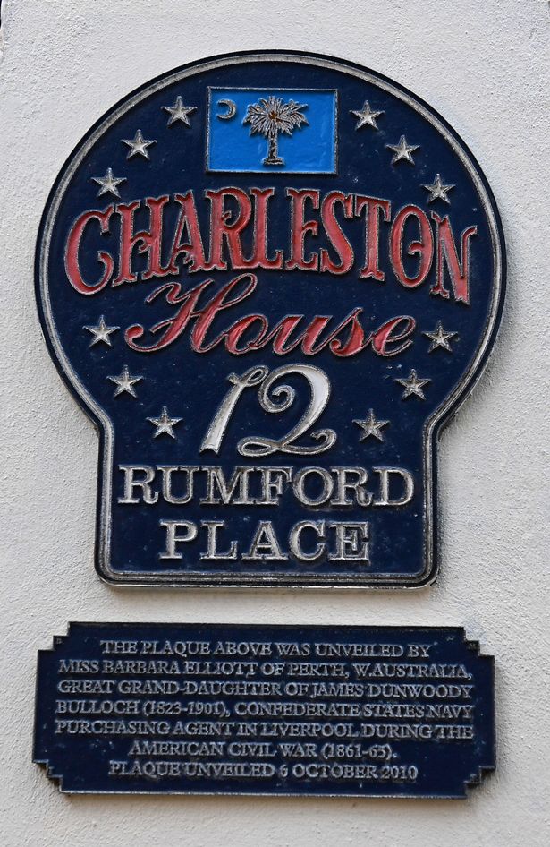 American Civil War plaque at Rumford Place, Liverpool. Photo by Colin Lane