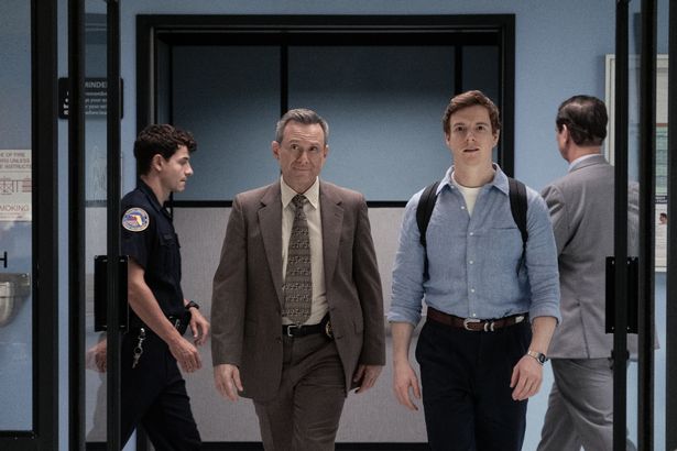 Christian Slater as Harry Morgan and Patrick Gibson as Dexter Morgan in Dexter: Original Sin